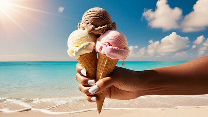 Title: A Sunkissed Hand with Smooth Golden-Brown Skin

