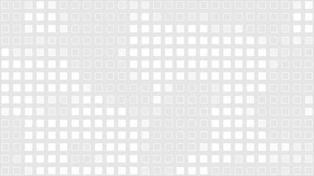 White and Black color appearing and disappearing square box pattern modern design loop able geometrical background
