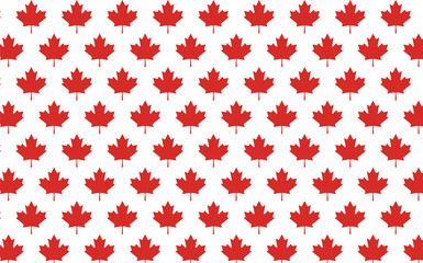 Maple leaf icon background repeated pattern marking Canada Day on July 1st