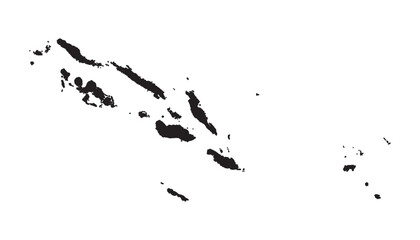 Obraz premium The Solomon Islands Silhouette Map