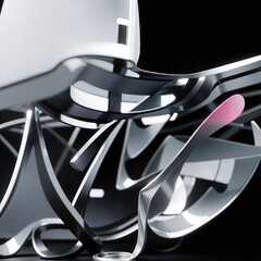 Cyber 3D Style Futuristic Cyber 3D Art Innovative Metallic and Abstract Cyber Designs 

