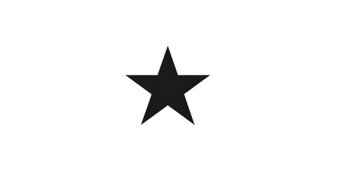 Fototapeta premium A black star on a white background