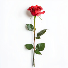 red rose isolated on white background