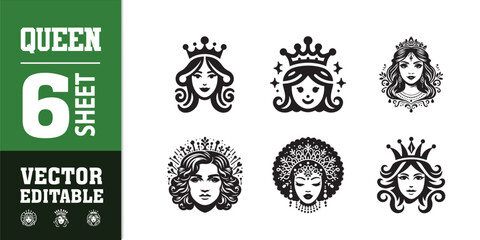 queen crown sheet icon vector illustration king crown © Rafassya