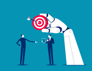 Robot. Collaboration of personnel with artificial intelligence, Artificial intelligence supports business success
