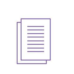 Doodle Icon copy paste document illustration on transparent background that can be use for background, slide view, social media, sticker, scrapbook and etc. | Aesthetic with purple color