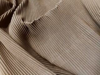 Fototapeta premium Brown fabric texture for background and decoration of artwork, silk or linen pattern.