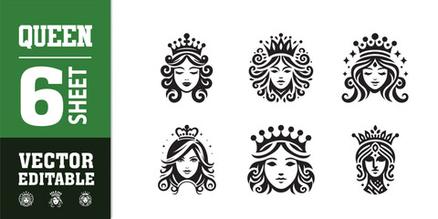 queen crown sheet icon vector illustration king crown