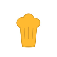 Doodle chef uniform hat Icon illustration cartoon cook on transparent background that can be use for background, slide view, social media, sticker, scrapbook and etc. | Aesthetic with yellow color