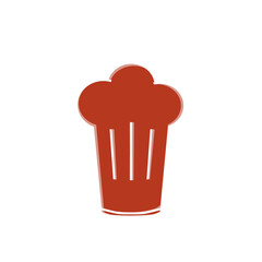 Doodle chef uniform hat Icon illustration cartoon cook on transparent background that can be use for background, slide view, social media, sticker, scrapbook and etc. | Aesthetic with red color