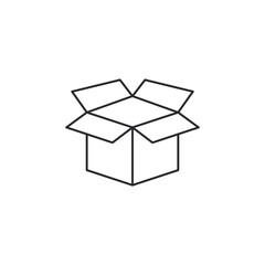 open Box icon. open Package symbol template for graphic and web design collection logo vector illustration