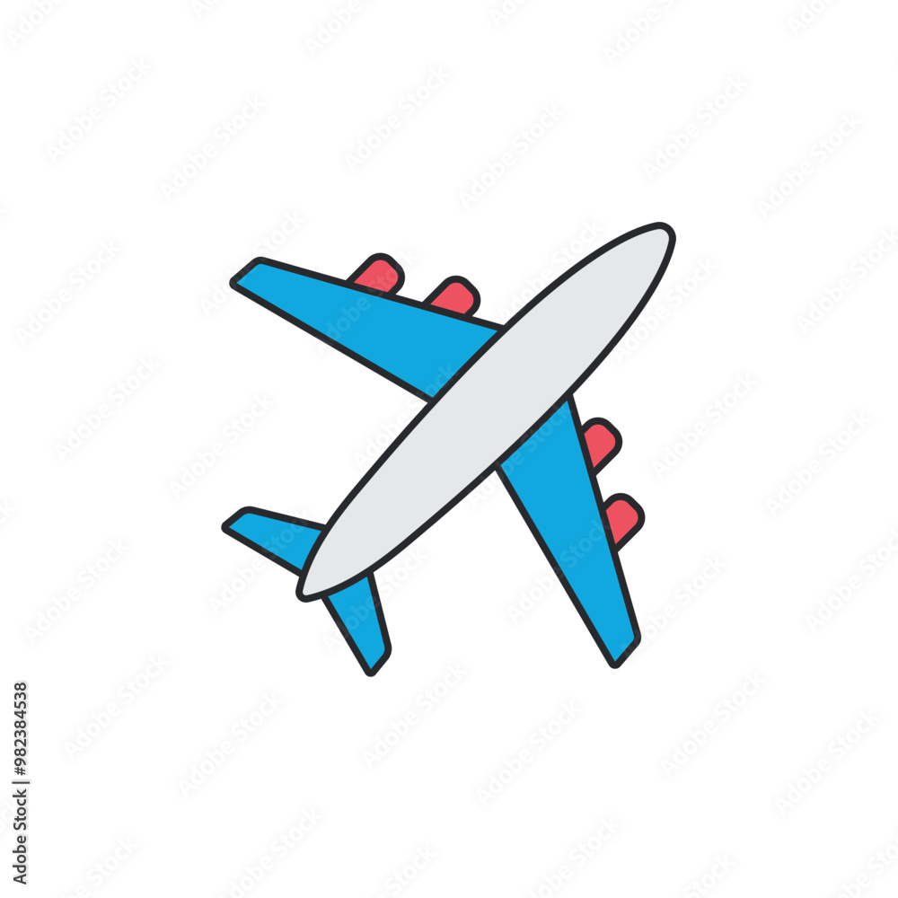 Poster airplane icon. plane symbol template for graphic and web design collection logo vector illustration