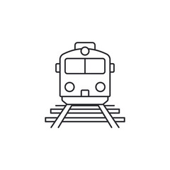 Train icon. ancient train front view symbol template for graphic and web design collection logo vector illustration