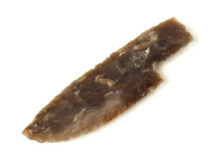 Stone Age Knife Blade isolated on white Background