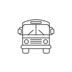Bus icon. School bus symbol template for graphic and web design collection logo vector illustration