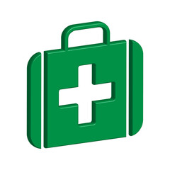 Obraz premium First aid kit icon template