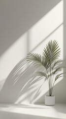 A minimalist, botanical-inspired interior design. 