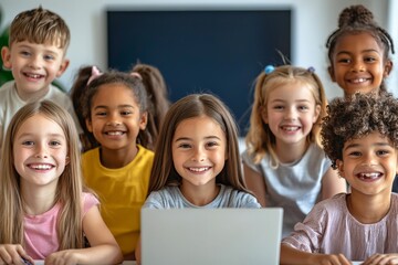 A virtual classroom with students from around the world, learning together through digital platforms, illustrating the reach of inclusive education
