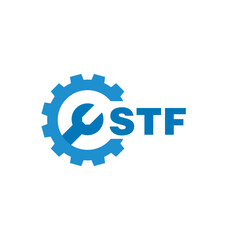 STF letter logo design on white background. STF logo. STF creative initials letter Monogram logo icon concept. STF letter design
