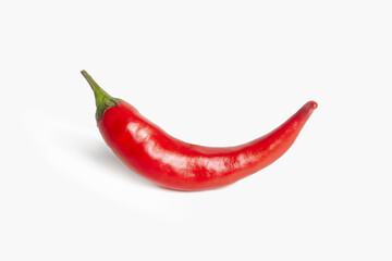 Hot chili pepper on white background. Isolated. Seasoning