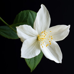 Fototapeta premium white lily on black