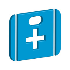 Obraz premium First aid kit icon template