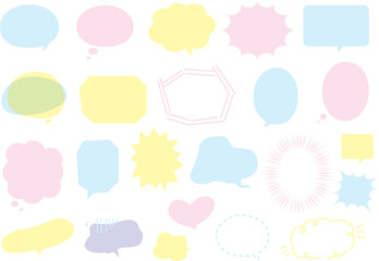 吹き出しセット　カラー