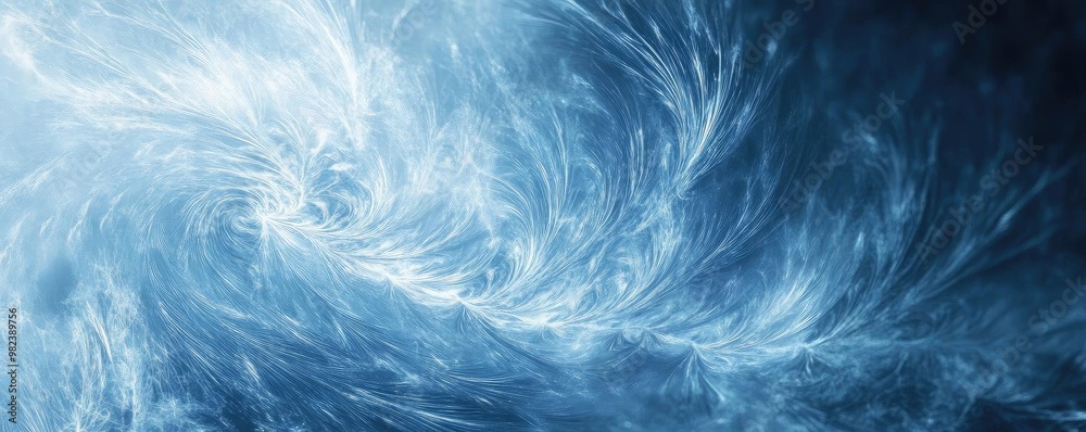 Poster A captivating swirl of blue water, showcasing dynamic movement and intricate patterns in the ocean's depth.
