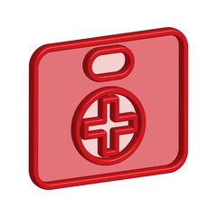 Obraz premium First aid kit icon template
