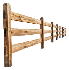 PNG Wooden fence stretching along a sunny field path
