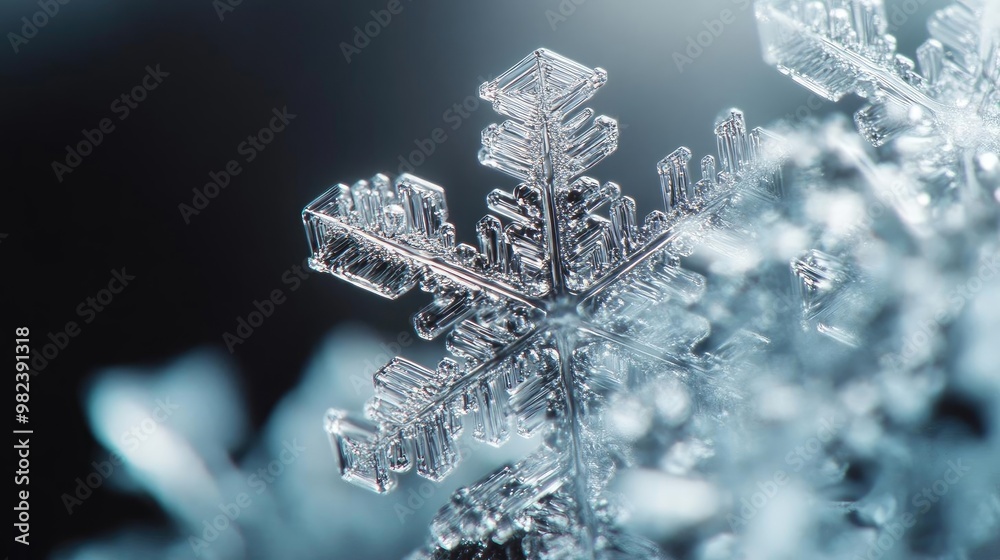 Aufkleber a beautifully detailed snowflake captured in high resolution, showcasing intricate patterns and natu