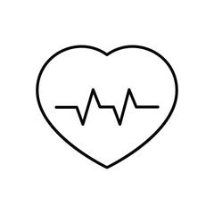 Heartbeat vector icon stock illustration