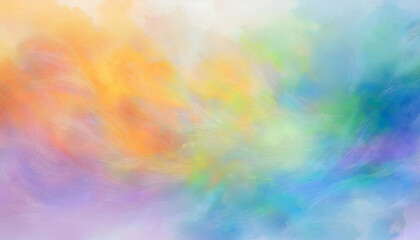 Obraz premium Dynamic abstract watercolor artwork featuring a rainbow gradient and blending colors. Colorful watercolor painting with fluid brush strokes, perfect for wall art or graphic design.