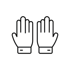 Surgical Gloves vector icon stock illustration