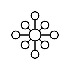 Molecular atom icon