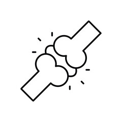 Bone vector icon stock illustration