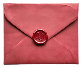PNG Red envelope with wax seal for delivery