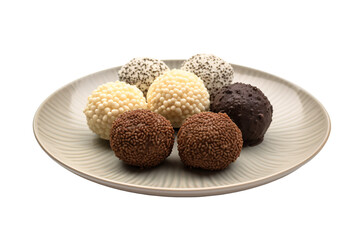 Brigadeiro on a plate, Brazilian food