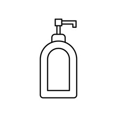 Outline soap bottle icon