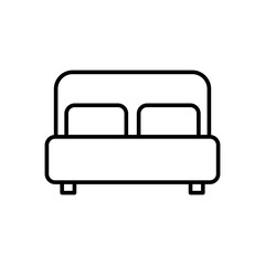 Bed with pillow icon