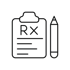Prescription Pad vector icon stock illustration