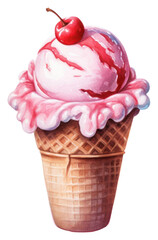 PNG Dessert cream food strawberry.