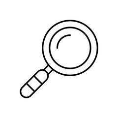 Magnifying Glass vector icon stock illustration