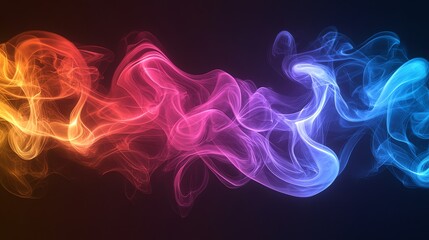 Abstract colorful smoke effect.