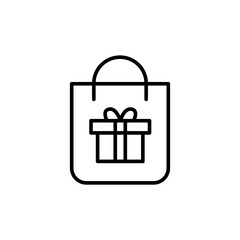 Loyalty gift outline icons, minimalist vector illustration ,simple transparent graphic element .Isolated on white background