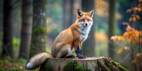 Obraz premium red fox in the forests