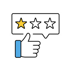 Thumb up rating with 1 star