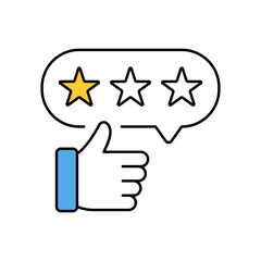 Thumb up vote with 1 star