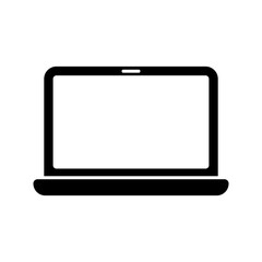Laptop silhouette icon