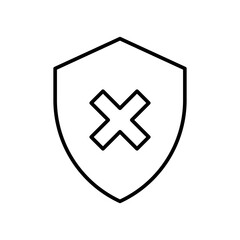 Shield with cross icon